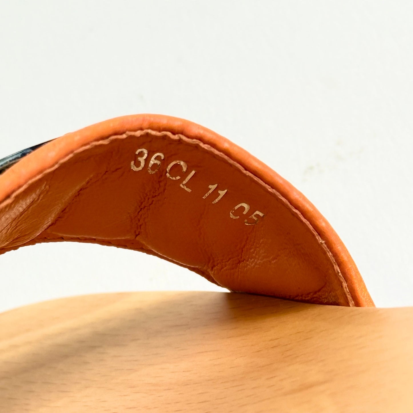 Christian Dior Slippers Size 36 Monogram Logo Canvas Wooden Insole Sandals -  - VertFashion